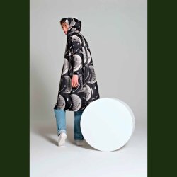 Rainkiss Regn Poncho Half moon Smiley Dark Blue