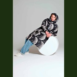 Rainkiss Regn Poncho Half moon Smiley Dark Blue