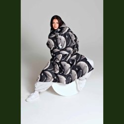 Rainkiss Regn Poncho Half moon Smiley Dark Blue