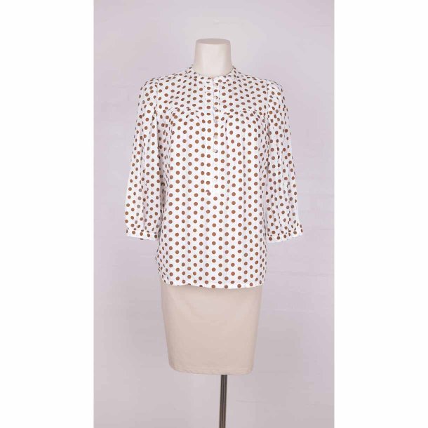 Brandtex str 38 med brune polka prikker 3/4 rmer (10)