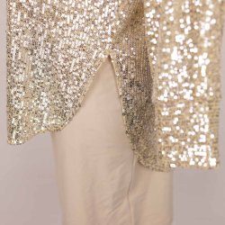 Second Female smuk guld skjortebluse pallietter XS (13)