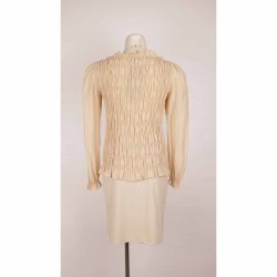Levet&ecirc; beige bluse m smock viscosemix NSN XS (13)