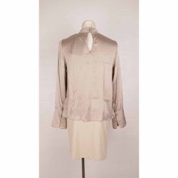Levet&ecirc; beige bluse 92%silke NSN G51 str. S (13)