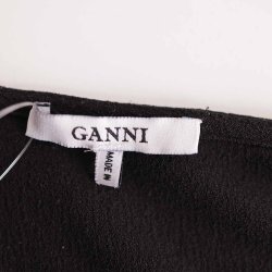 Ganni sl-om bluse sort polymix NSN str. 36 (13)