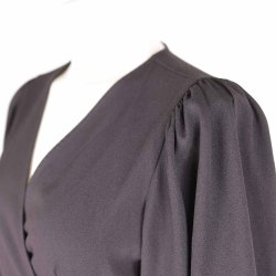 Ganni sl-om bluse sort polymix NSN str. 36 (13)