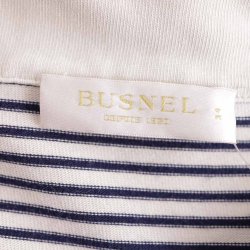 Busnel kort bluse marine/creme 100%cotton 34 (13)