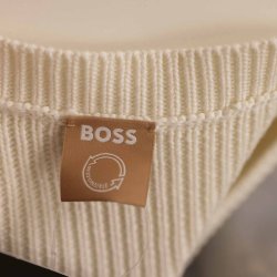 BOSS kort strik creme 90%bomuld/10%silke XS (13)