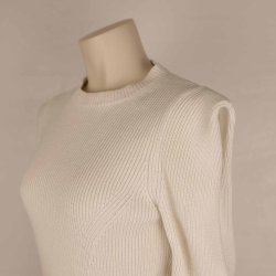 BOSS kort strik creme 90%bomuld/10%silke XS (13)