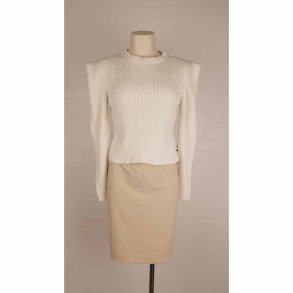 BOSS kort strik creme 90%bomuld/10%silke XS (13)