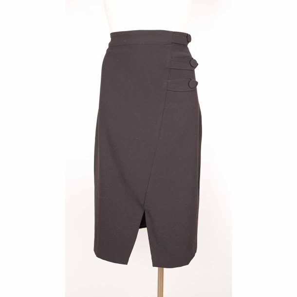 Gestuz sort nederdel m slis foran + for str. 36 (13)