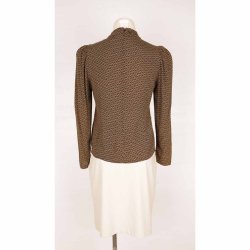 Gestuz kort lille bluse brun/sort logo mnster 34 (13)