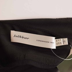 INwear sort fin bluse m vandfald v hals poly 34 (13)