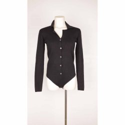 Gestuz sort body bomuld/uld fin strik str. S (13)