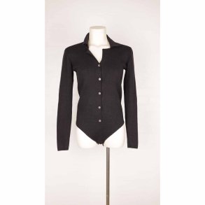 Gestuz sort body bomuld/uld fin strik str. S (13)