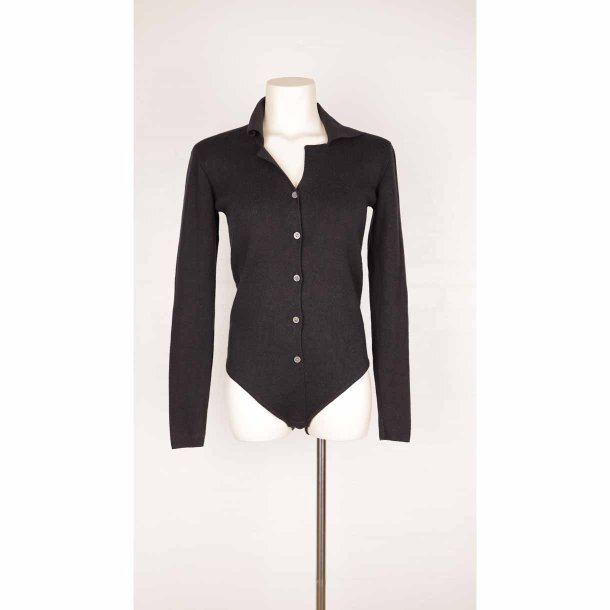 Gestuz sort body bomuld/uld fin strik str. S (13)