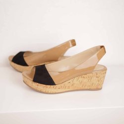 FENDI slingback sommer sandal kork kilehl NY! 40 (16)