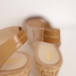 FENDI slingback sommer sandal kork kilehl NY! 40 (16)