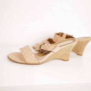 Merete Fonnesberg sommer sandal beige fin stand 40 (16)
