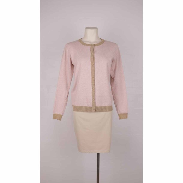 Numph strik cardigan bomuld/poly rosa NSN M (16)
