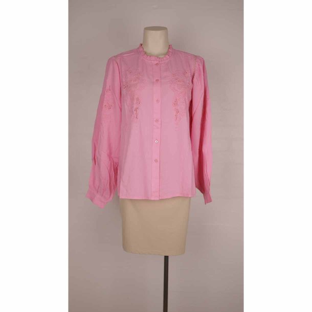 MAPP skjorte m broderi anglaise rosa visc. NY! S (16)