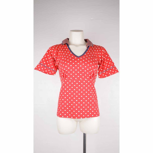 Margot bluse rd m dots str.L (17)