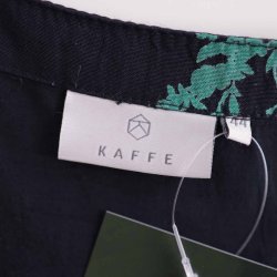 Kaffe midi kjole viscose GMB sort/grn G58 str44 (19)