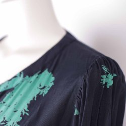 Kaffe midi kjole viscose GMB sort/grn G58 str44 (19)