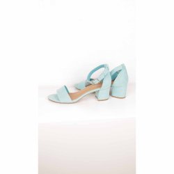 Duffy sandal sko m 5 cm blok hl aqua ruskind 40 (19)