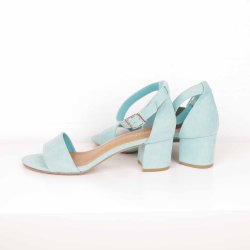 Duffy sandal sko m 5 cm blok hl aqua ruskind 40 (19)