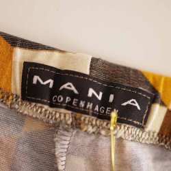 Mania Flare bukser str L/xl Brun boks print (2)