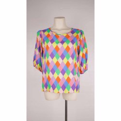 Danef harlekin bluse str L (2)