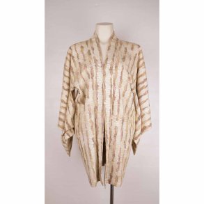 Japansk vintage Haori kimono creme/chocko OZ (2)