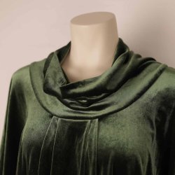 Grn velour kjole fra Johanne Rubenstein, str l/Xl (20)