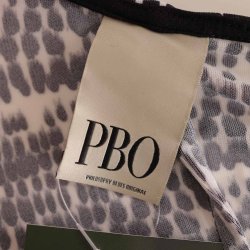 pbo sort/hvid kjole str xxl ( 44) ny!  (20)