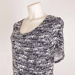 pbo sort/hvid kjole str xxl ( 44) ny!  (20)