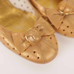 Retro sko i guldfarvet str 41 (20)