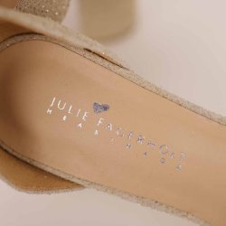 Guld/sort glimmer sandal fra Heartmade, Ny! (20)