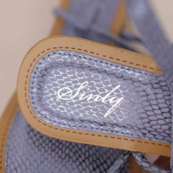 Lysebl sandal med sten str 40 ny! (20)