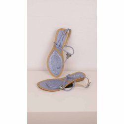 Lysebl sandal med sten str 40 ny! (20)