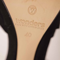 Sort ruskind sandal fra Wonders, Ny!  (20)