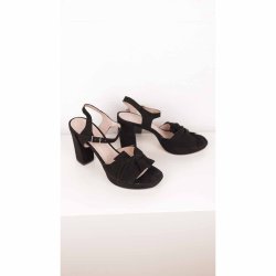 Sort ruskind sandal fra Wonders, Ny!  (20)