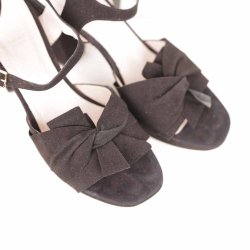 Sort ruskind sandal fra Wonders, Ny!  (20)