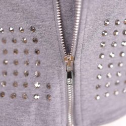 Gr jerey bikerjakke, S/M, Ny! (20)