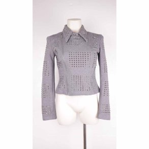 Gr jerey bikerjakke, S/M, Ny! (20)