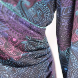 Dazzle Me kjole med drapeering, bl, 3xl (20)