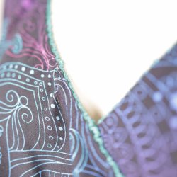 Dazzle Me kjole med drapeering, bl, 3xl (20)