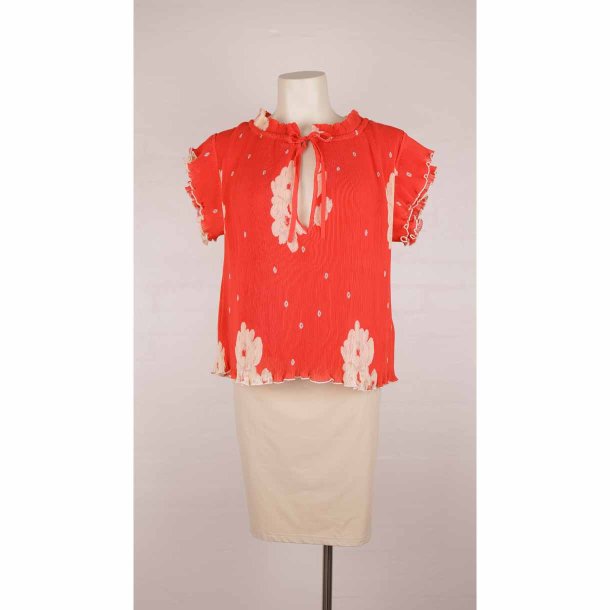 Ganni top rd plisse NSN G50 polymix str. L (21)