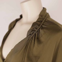 Top smuk mrkegrn silke uden rmer G58cm L (21)