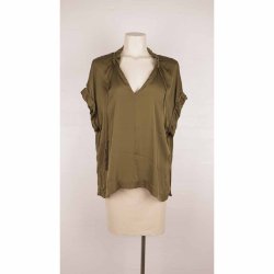 Top smuk mrkegrn silke uden rmer G58cm L (21)