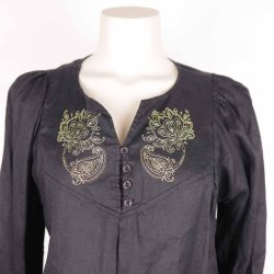 Claire sort hr bluse m guld broderi G50cm M (21)